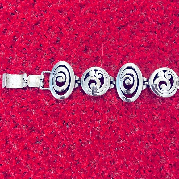 Brighton Contempo Link Bracelet Silver Plated Scrolled Oval Round Designs - Picture 7 of 17